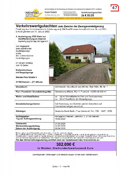 Textseite — Einfamilienhaus in Hameln