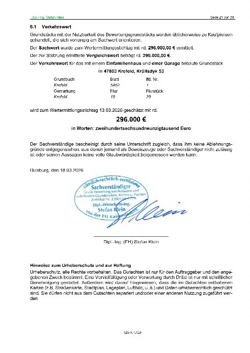 Textseite — Einfamilienhaus in Krefeld