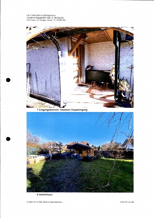 Eingangsbereich mit Haustür und überdachter Veranda, Wohnhaus Daxau 14, 84424 Isen