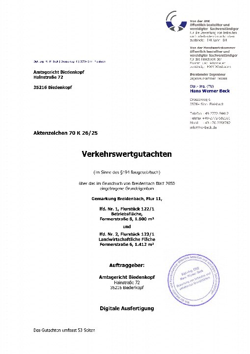 Textseite — Gewerbeeinheit (z.B. Laden, Büro) in Breidenbach