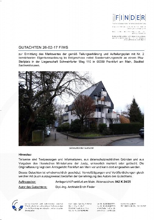 Textseite — Eigentumswohnung in Frankfurt am Main