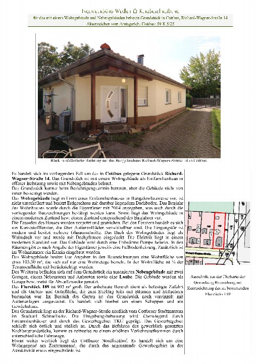 Textseite — Einfamilienhaus in Cottbus