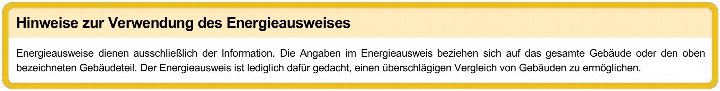 Hinweise zur Verwendung des Energieausweises für ein Einfamilienhaus in Fridolfing, Obermühlstraße 17