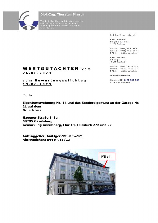 Textseite — Eigentumswohnung in Gevelsberg