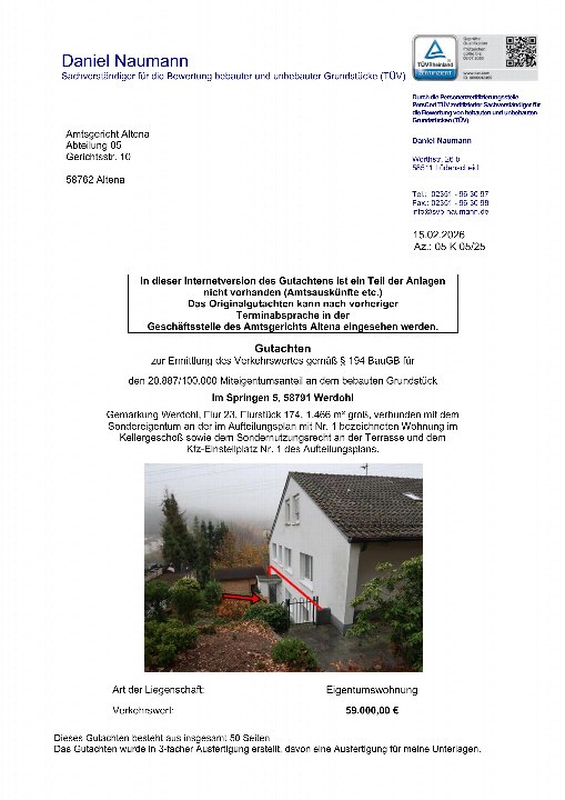 Textseite — Eigentumswohnung in Werdohl