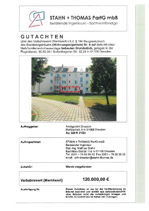 Textseite — Eigentumswohnung in Dresden