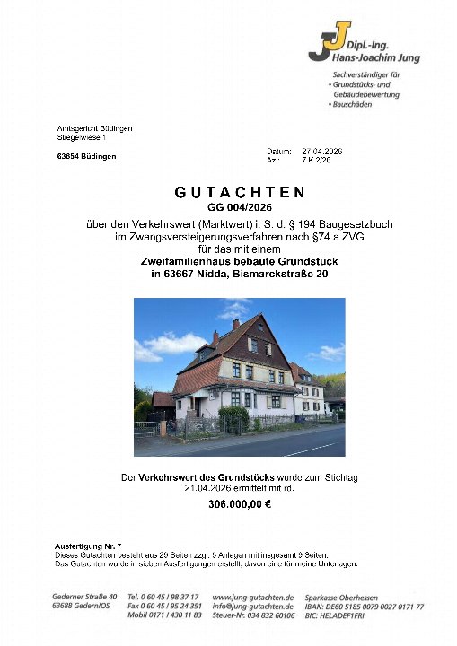 Textseite — Zweifamilienhaus in Nidda