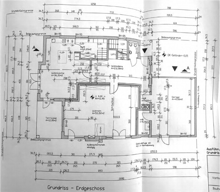 Technische Zeichnung — Einfamilienhaus Margarethe-Gottliebe-Weg 2, 14476 Potsdam OT Groß Glienicke, Potsdam