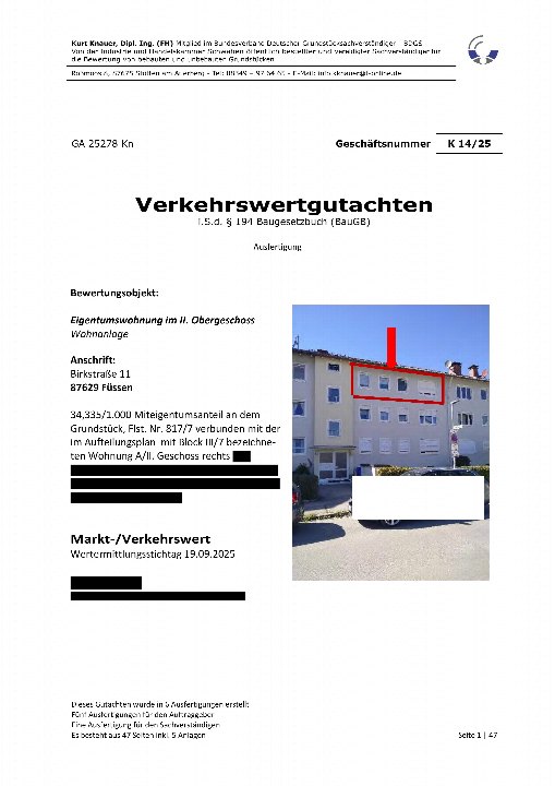 Textseite — Eigentumswohnung in Füssen