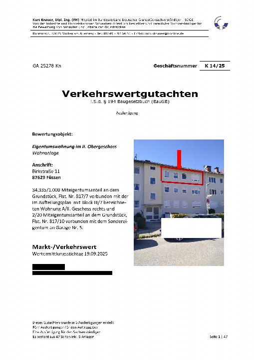 Textseite — Garage in Füssen