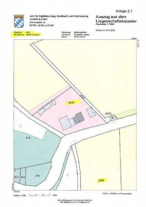 Textseite — Land- und forstwirtschaftlich genutztes Grundstück in Niederviehbach