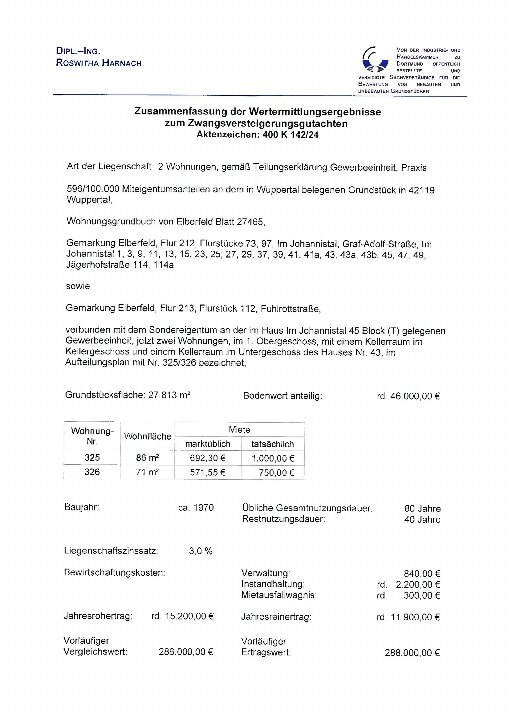 Textseite — Kfz-Stellplatz (Tiefgarage) in Wuppertal