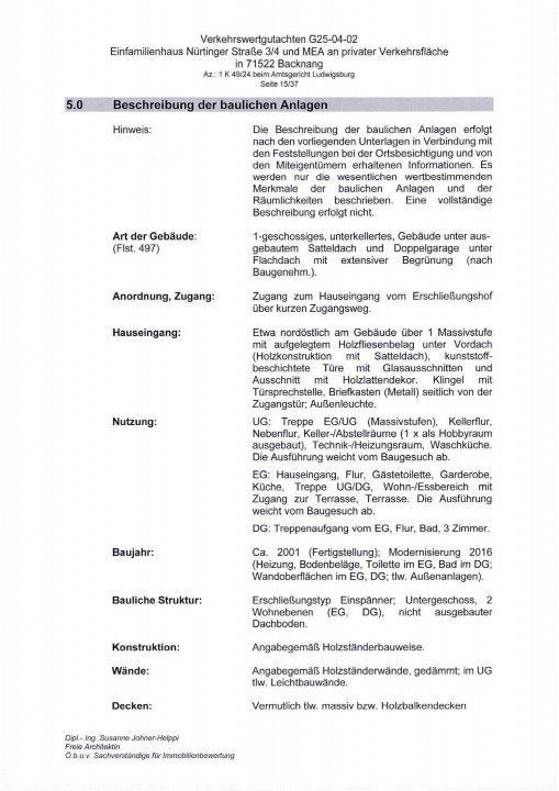 Textseite — Einfamilienhaus in Backnang-Heiningen