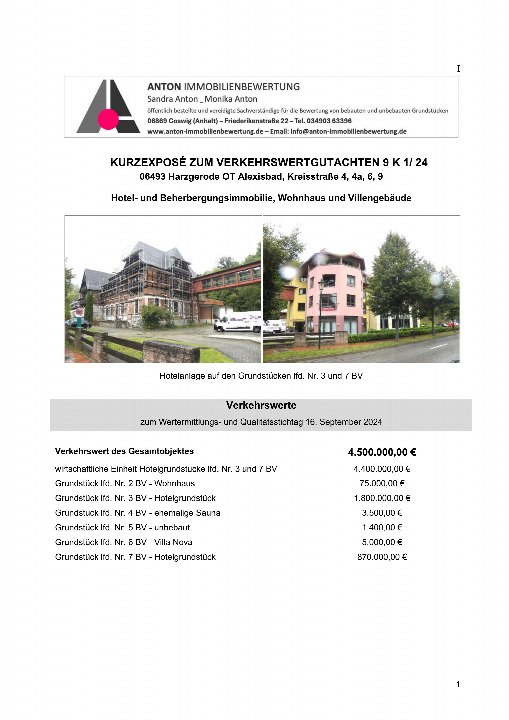 Textseite — Immobilie in Alexisbad