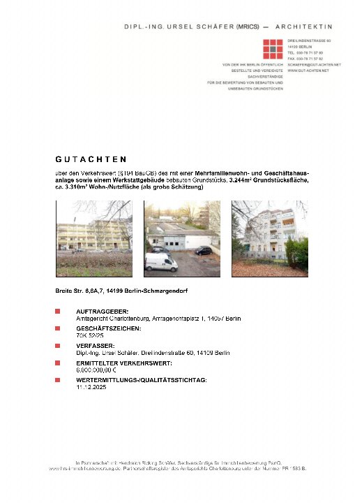 Textseite — Wohn-/Geschäftshaus in Berlin