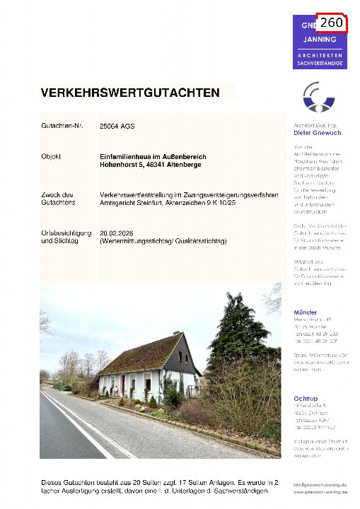 Textseite — Einfamilienhaus in Altenberge