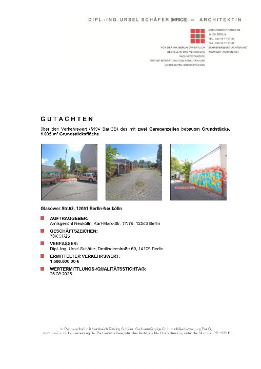 Textseite — Garage in Berlin-Neukölln