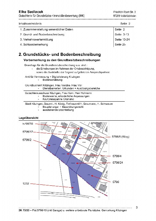 Textseite — Baureifes Grundstück in Kitzingen