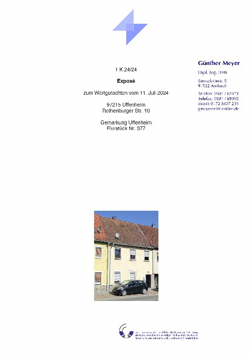 Textseite — Reihenhaus in Uffenheim