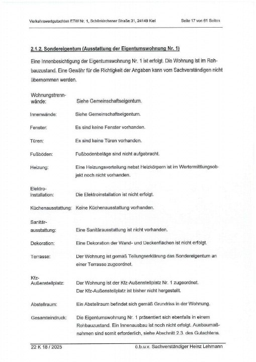 Textseite — Eigentumswohnung in Kiel