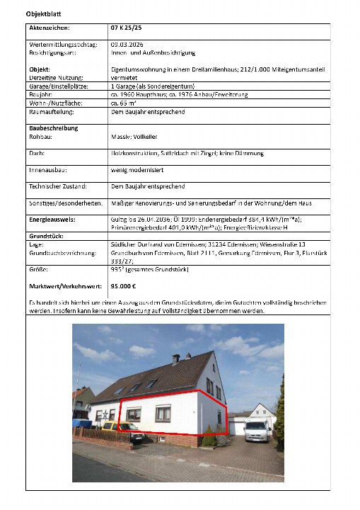 Textseite — Eigentumswohnung in Edemissen