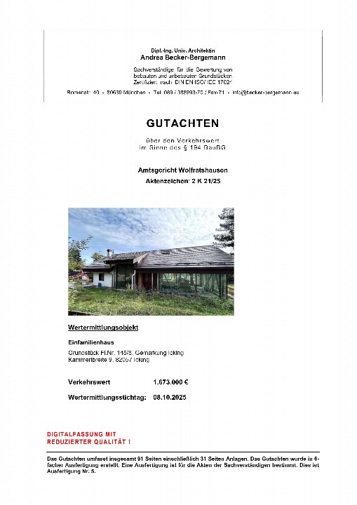 Textseite — Einfamilienhaus in Icking