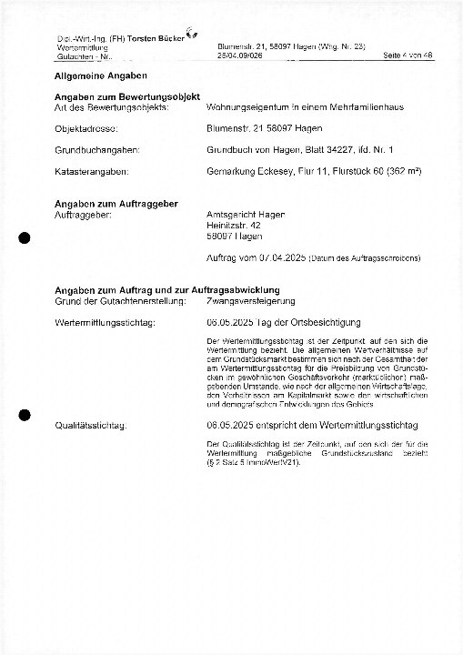 Textseite — Eigentumswohnung in Hagen