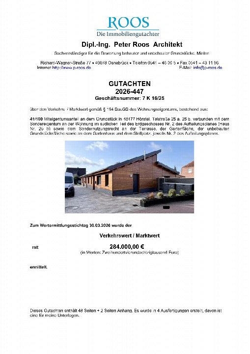 Textseite — Eigentumswohnung in Hörstel
