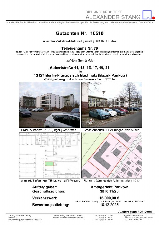 Textseite — Kfz-Stellplatz (Tiefgarage) in Berlin
