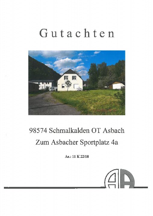 Textseite — Einfamilienhaus in Schmalkalden OT Asbach