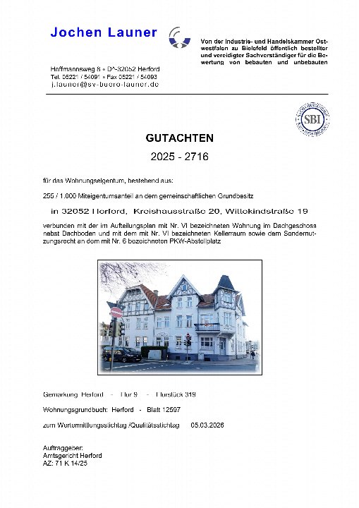 Textseite — Eigentumswohnung in Herford