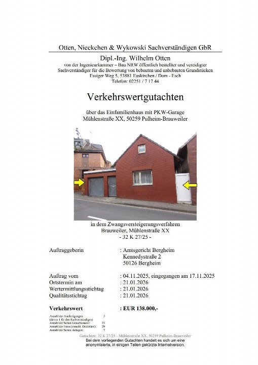 Textseite — Einfamilienhaus in Pulheim