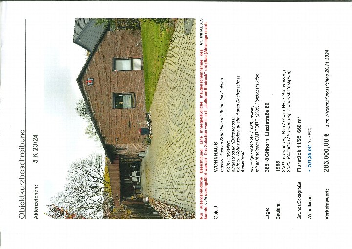 Textseite — Garage in Gifhorn