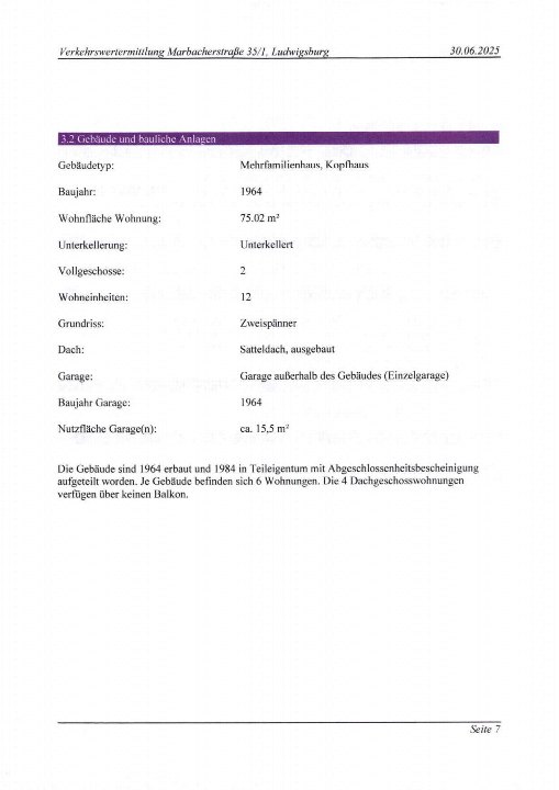 Textseite — Mehrfamilienhaus in Ludwigsburg
