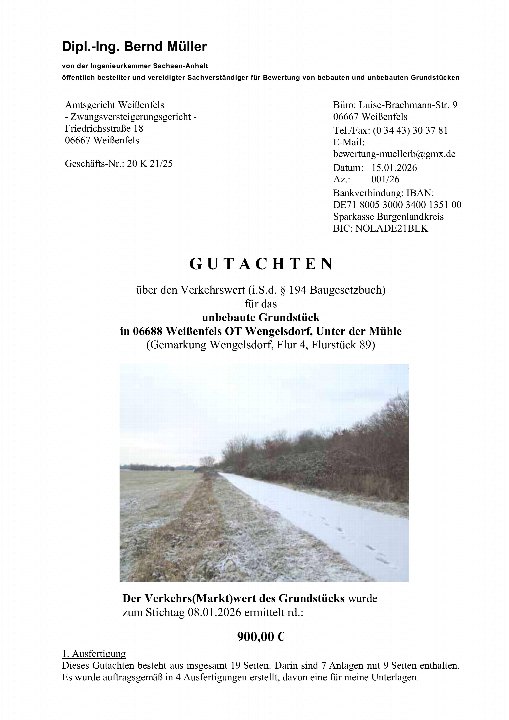 Textseite — Unbebautes Grundstück in Weißenfels