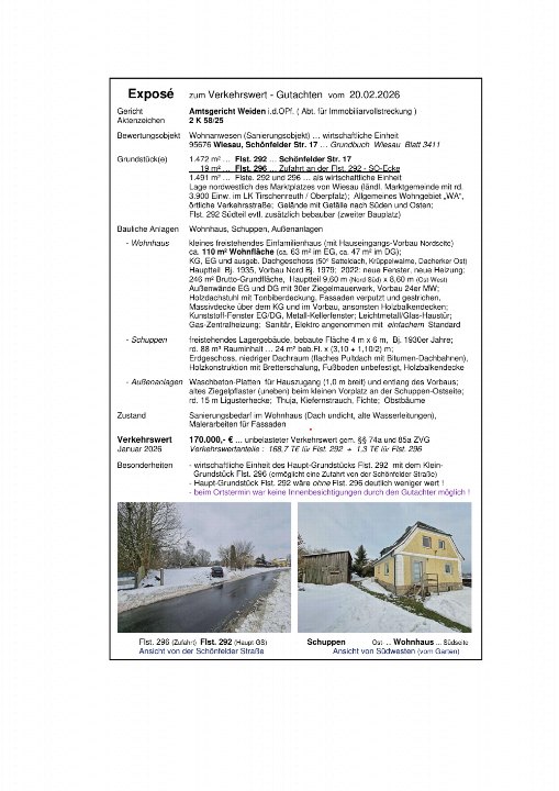 Textseite — Einfamilienhaus in Wiesau