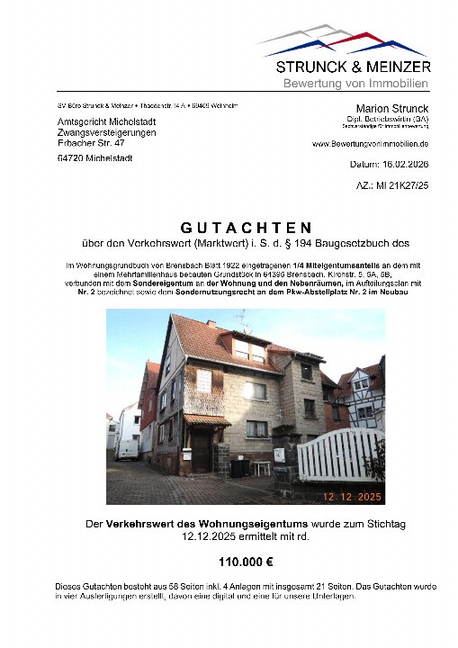 Textseite — Eigentumswohnung (5 Zimmer oder mehr) in Brensbach