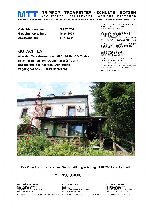 Textseite — Doppelhaushälfte in Herscheid