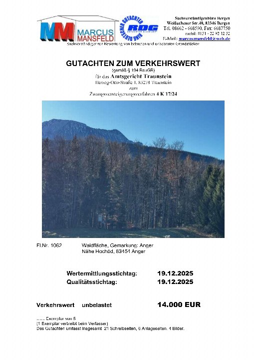 Textseite — Grundstück in Anger