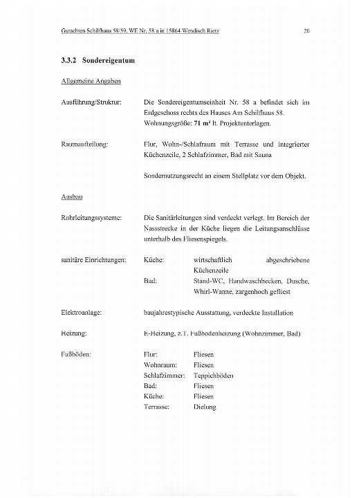 Textseite — Eigentumswohnung in Wendisch Rietz