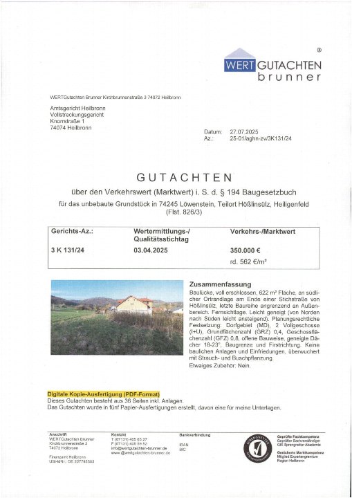 Textseite — Grundstück in Hößlinsülz