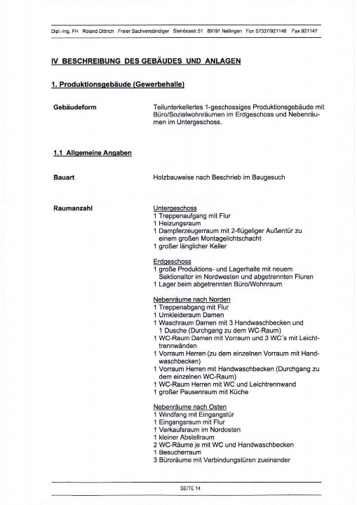 Textseite — Gewerbeobjekt in Göppingen