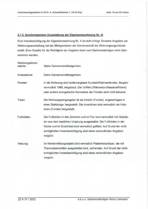 Textseite — Eigentumswohnung in Kiel - Ravensburg