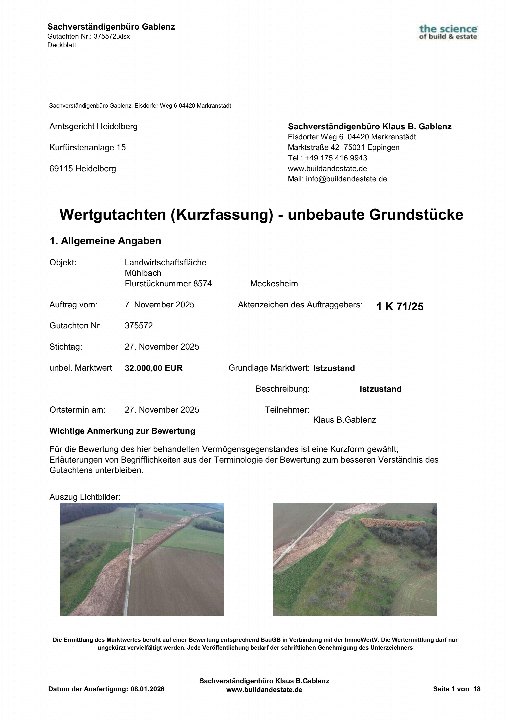 Textseite — Grundstück in Meckesheim