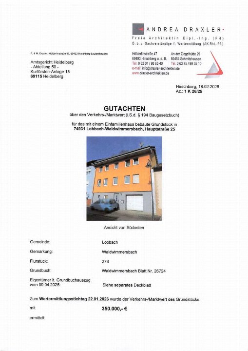 Textseite — Grundstück in Lobbach - Waldwimmersbach