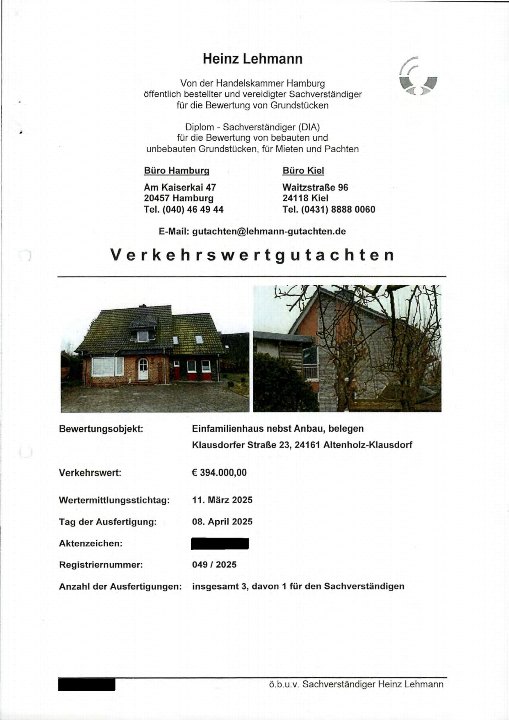 Textseite — Einfamilienhaus in Altenholz-Klausdorf