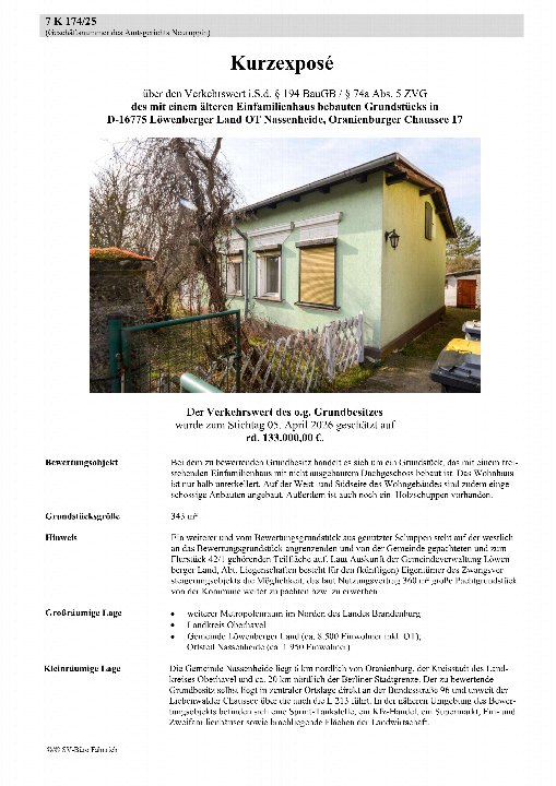Textseite — Einfamilienhaus in Löwenberger Land OT Nassenheide