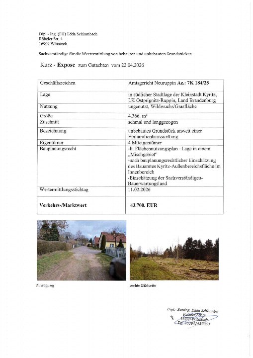 Textseite — Einfamilienhaus in Kyritz