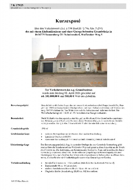 Textseite — Einfamilienhaus in Sonnenberg OT Schulzendorf