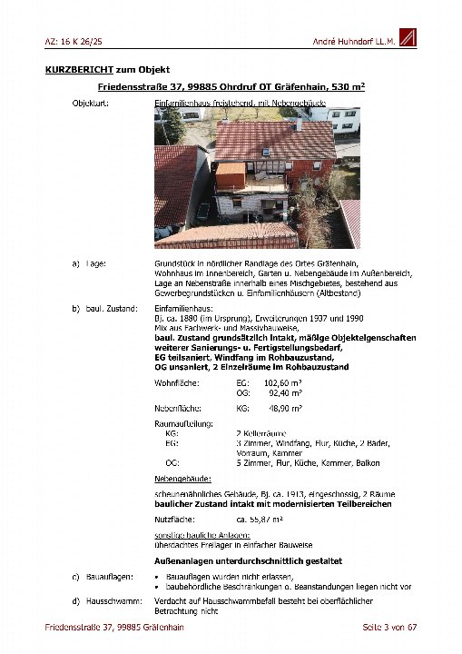 Textseite — Einfamilienhaus in Ohrdruf OT Gräfenhain